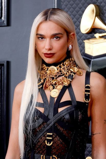 Oh My God, A Blonde Dua Lipa In Vintage Versace 